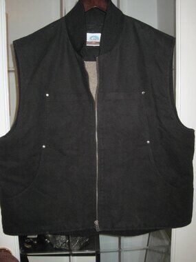 Brand New Black Lined Denim Vest by Fahrenheit - Size 2XL Mens.